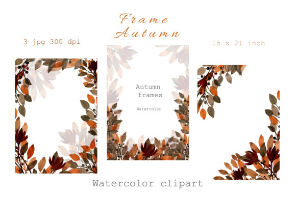 Autumn Leaves Watercolor Frame: A Versatile Design
