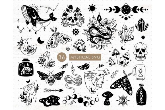 Discover the Mystical and Celestial Bundle: A Treasure Trove of Magical SVG and PNG Graphics