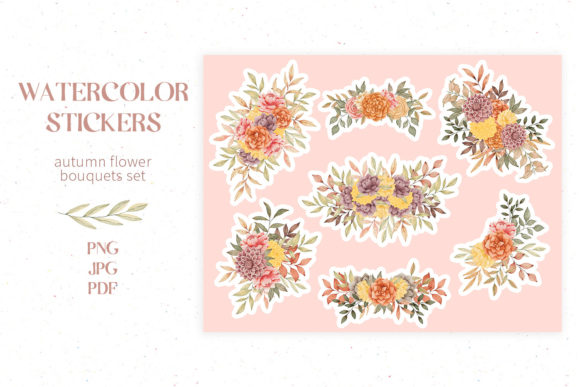 Embrace the Season with Watercolor Autumn Flower Stickers: A Creative and Versatile Tool for Modern Professionals