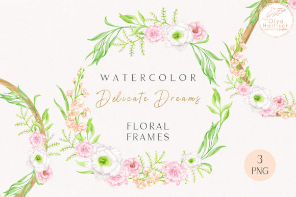 Embracing Elegance: The Versatility of Wood Flowers Watercolor Wreaths PNG in Modern Design