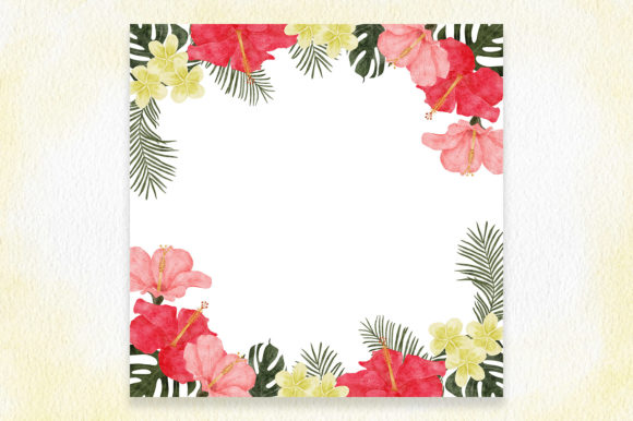 Enhancing Creativity with Hibiscus Flower Frame Watercolor Paint: A Versatile Tool for Modern Design