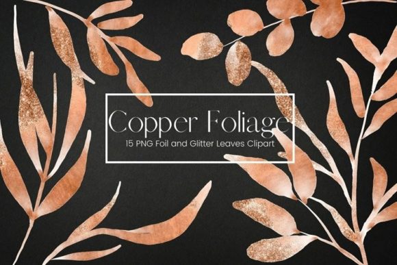 Enhancing Your Creative Projects with Copper Foil and Glitter Leaves Clipart
