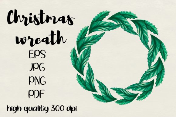 Enhancing Your Design with Leaves Frame, Round Wreath, and Watercolor Floral Christmas Wreaths