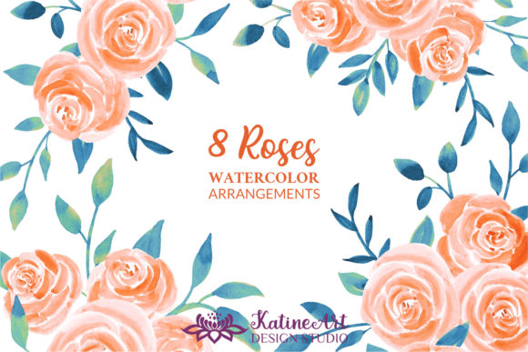 Explore Watercolor Rose Flowers Bouquets Clipart