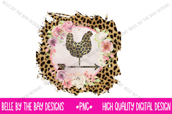 Exploring Chicken Sublimation Design: A Blend of Floral Elements and Leopard Print