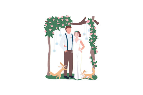 Exploring Newly Married Couple Flat Characters for Your Design Needs