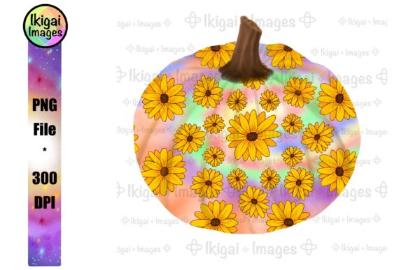 Halloween Sunflowers Pumpkin Sublimation