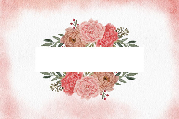 Peony Flower Frame Watercolor Border: A Versatile and Elegant Design Element