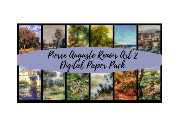 Pierre Renoir Art 2 Digital Paper Pack: A Versatile Tool for Creative Projects
