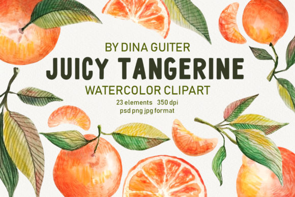 Strategic Use of Watercolor Orange Tropical Fruit Clipart for Enhanced Visual Branding