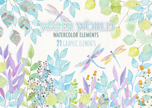 Water World - Watercolor Illustration