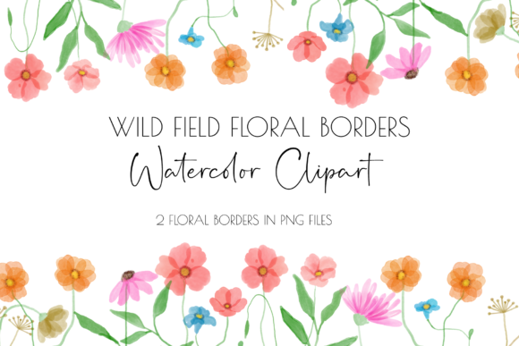 Wildflowers Watercolor Clipart for Creative Projects